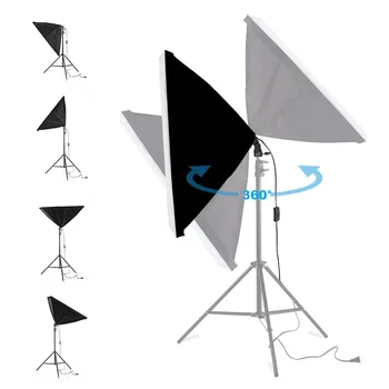 2stk 50x70CM Fotografering Softbox Belysning Kits Professionel Konstant Lys System-Udstyr Til Foto-Studio