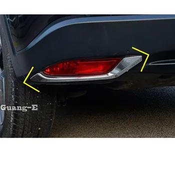 Bil styling bageste tilbage tåge lys lampe ramme stick ABS Krom cover hætte trim panel frame 2stk For Honda HRV, HR-V Vezel 2019 2020