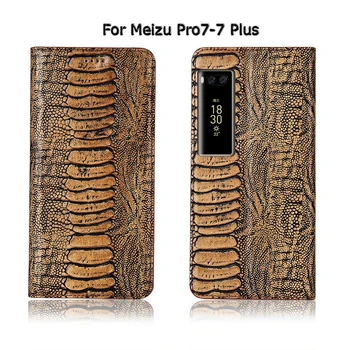 Top Ægte okselæder Magnetiske Tilfældet For Meizu Pro 5 6 6S 7 Pro5 Pro6 Pro6s Pro7 Plus Stå Flip Retro Telefon Case Cover