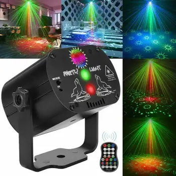 60 Mønstre Disco RGB LED Disco Lys Strobe Laser Projektion Lampe scenebelysning Vis For Home Party KTV DJ Dance Nye År
