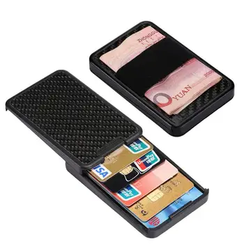 Bærbare Mænd Kortholderen Blokerer RFID ID Kreditkort Tegnebog Aluminium Case Penge Klip Kort Organizer