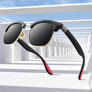 Klassisk Polariseret Mænd Solbriller Kvinder Mode, Retro Goggle solbriller Vintage Steam Punk Mandlige Brillerne Skygge UV400 Gafas De Sol