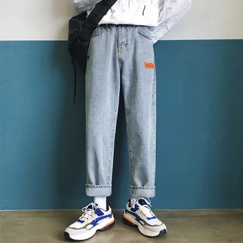 Privathinker Man Lige Efteråret Casual Jeans Mans 2020 Koreanske Collage Hip Hop Jeans Kvinde Mode Løs Denim Bukser Tøj