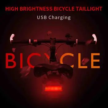 USB-Bike Light, Bageste LED Cykel Baglygte Nat Riding Sikkerhed Advarsel Flash Lys Cykling Tilbehør Super Lyse Vandtæt