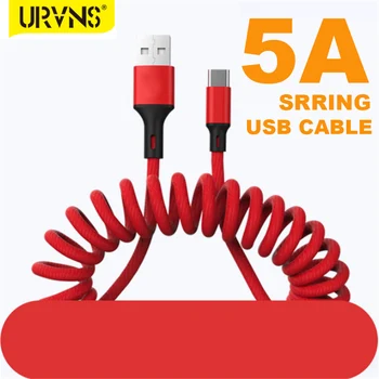 URVNS 5A USB Type C Kabel til Huawei P40 Mate 30 P30 Pro Supercharge Hurtig Opladning af USB-C Oplader Kabel til Samsung Telefon Ledning