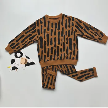 Børn Trøjer Brand Design Nye Efterår Og Vinter Drenge Piger Fugl Leopard Print Sweatshirts Baby Barn Mode Outwear Tøj