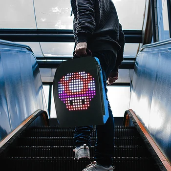 Mesh wifi pixel rygsæk med LED-tv med pixel-smart rygsække pixel skærm led rygsæk kvinder mochila mænd