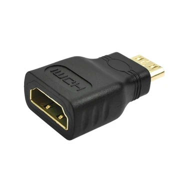 5Pcs Mini HDMI Adapter, Guld-Belagte 1080P hd m Mini Mandlige HDMI til HDMI hun Udvidelse Adapter Konverter Støtte Projektor