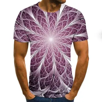 Sjove 3D Abstrakte t-shirt Mænd kortærmet Top Streetwear t-Shirts Blomster, Dyr 3D-Print-t-shirt