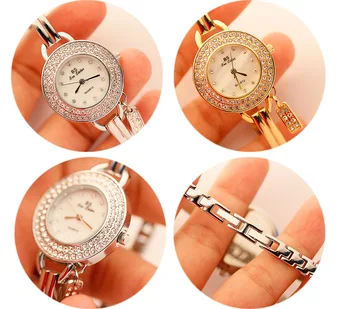 Fuld Diamant Kvinders Watch Crystal Fritillaria Armbånd, armbåndsure til kvinder med Elegante gaver til hustru Damer Hånd Watch Bedste
