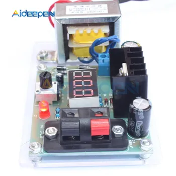 Justerbar AC til DC Reguleret Spænding 110V til 220V og 12V Trin Ned Strømforsyning Spænding Konverter Transformer DIY Kit Voltmeter