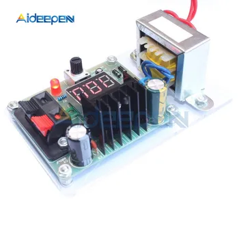 Justerbar AC til DC Reguleret Spænding 110V til 220V og 12V Trin Ned Strømforsyning Spænding Konverter Transformer DIY Kit Voltmeter