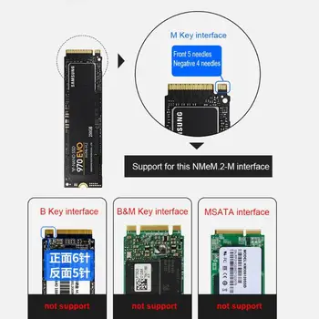 NVME M. 2 Kabinet Fuld Aluminium TYPE-C 3.1 Mobile HDD Box HDD Tilfælde af TYPE C 3.1 ASM2362 m.2 USB3.1 PCIE SSD til PCI-E TYPEC SSD-Sag