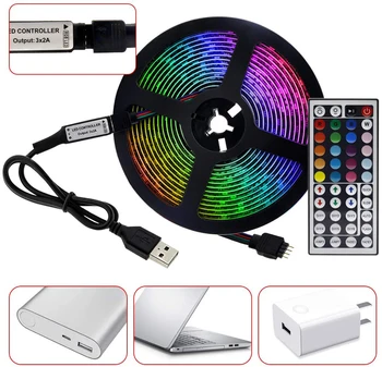 AMill LED Strip Light USB-5050 SMD DC 5V Fleksibel LED-Lampe Bånd Bånd RGB-0,5 M 1M 2M-5M-10M-Skrivebordet TV-Baggrundsbelysning, med Fjernbetjening