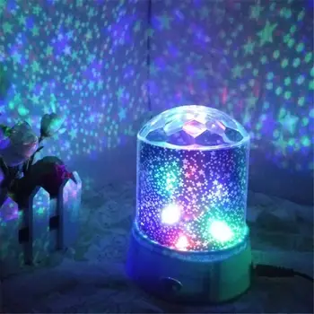 LED Nat Lampe Projektor stjernehimmel Månen Master Børn Baby Sove Farverige Kids Soveværelse Projektion Lampe Hjem-Lys Gaver