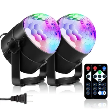 6-Farve Mini Disco Fase Magiske Crystal Led-Fase Ball Lampe Med Stemme Remote Voice Control Skønhed
