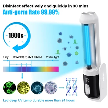 Nillkin 2000mAh Sikker UV-Desinfektion lampe Husstand Ultraviolette Lamper Bakteriedræbende UV-Lampe Lys Sterilisering til Køkken Toilet