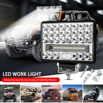 144W 3030 48-LED-Arbejde Kørsel Lys Bil Lampe 4WD Off-Road 6000LM Aluminium Legering Spotlight LED Lys Bar For Lastbiler SUV ATV Båd