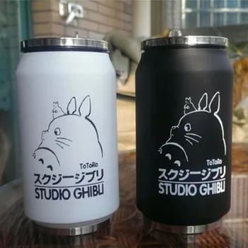 2STK/ MASSE Kreative Tegnefilm Vakuum Termokande Krus Min Nabo Totoro dåse cola Nyhed dobbeltvægget rustfrit stål kopper Totoro Cup