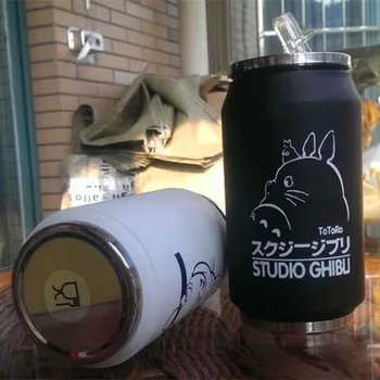 2STK/ MASSE Kreative Tegnefilm Vakuum Termokande Krus Min Nabo Totoro dåse cola Nyhed dobbeltvægget rustfrit stål kopper Totoro Cup
