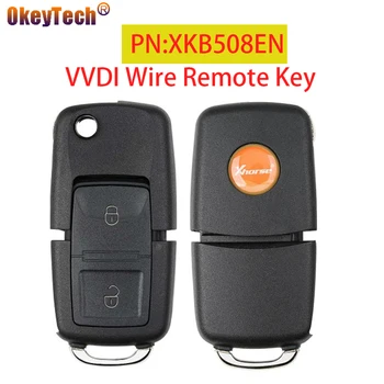 OkeyTech 2 Knapper Xhorse VVDI Universal Remote Wire Bil for PN:XKB508EN B5 Style-Tasten For MINI-Tasten Værktøj/VVDI2 engelsk Version