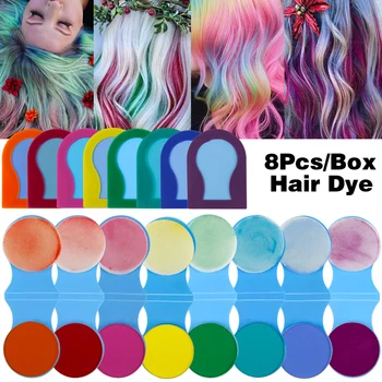 Hot 8 Farver/Max DIY Midlertidig hårfarve, Hår Kridt Pulver Pastel Farve Hår Farve Maling Skønhed Bløde Pasteller Salon Styling Til Kvinder