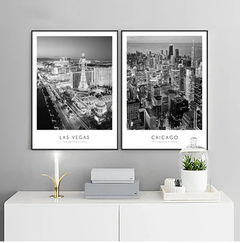 Moderne New York, London, Paris, Byen Væg kunst Landskab Plakater og Prints i Sort Og Hvid Billeder til stuen Home Decor