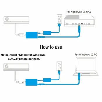 Nyeste Kinect 2.0 Version Sensor AC Adapter Strømforsyning Til En Xbox S / X / Windows PC Til X-BOX ÉN Slank/X Kinect-Adapter
