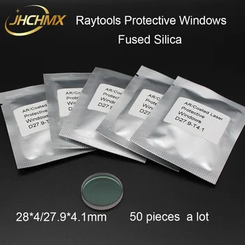 JHCHMX 50stk/masse Raytools Laser Beskyttende Linse/Glas 1064nm 28*4/27.9*4.1 mm For Raytools Bodor Fiber Laser Cutting Machine
