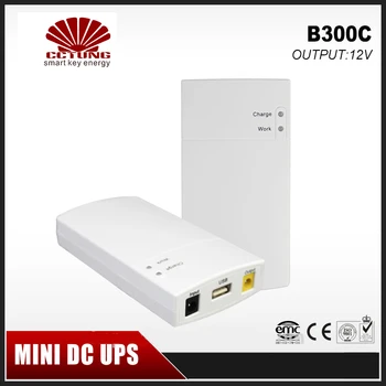 B300C Mini Bærbare UPS 12V2_5A DC Online Strømforsyning Med Lithium Batteri 7.8 Ah Max 7 timer, Backup Tim for CCTV-System & Modem
