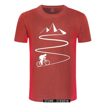 Mountainbike Hjerteslag Sjove Biker T-Shirt Plus Størrelse Brugerdefineret kortærmet Mænds Cykel Cykling T-shirt Mode Familie Bomuld