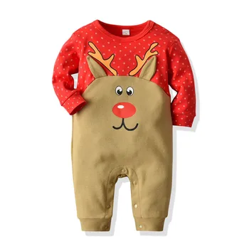 JAYCOSIN Nyfødte Spædbarn Baby Drenge Piger Julen Tegnefilm Dyr Pyjamas Buksedragt Tøj Baby, Dreng, Pige Tøj