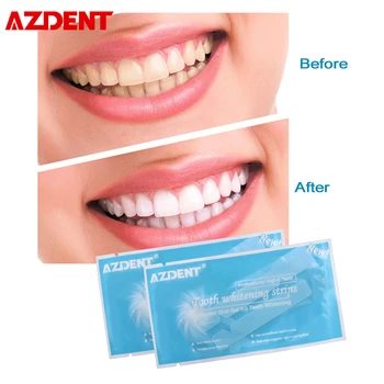 AZDENT 7Bags/Pack Gel Tænder Kridtning Strimler mundhygiejne Tænder Blegning Værktøjer Essentials Dental Blegning Strimler 2Pcs/Taske