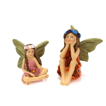Fairy Have - 6stk Miniature Feer, Figurer, Tilbehør til Udendørs Indretning