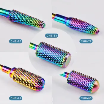 5 Type Rainbow Wolfram Carbide Fræser Til Manicure hårdmetal Negle Boret Elektriske Manicure Maskine Bor Værktøjer