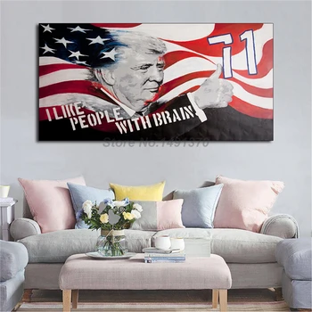 Donald Trump Plakat Amerikanske Flag 2020 USA Præsident Malerier På Lærred Moderne Kunst Dekorative Væg Billeder Hjem Dekoration