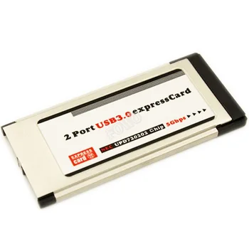 High-Speed 2-Port Skjult Inde i USB 3.0-USB3.0 til Expresscard 34 54 mm Express-Kort Adapter Omformer Til Bærbare Laptop