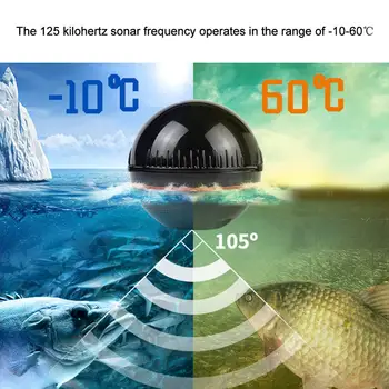 XA02 Smart Ekkolod Bærbart Trådløst Ekkolod fishfinder 48m Detektor Fiskeri Alarm IOS - &Android-Dock -, Kyst -, Båd -, Fiskeri
