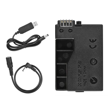 DR-E8 Dummy-Batteri med DC Power Bank USB Adapter Kabel Erstatning For LP-E8 Til Canon EOS 550D 600D 650D DSLR-Kameraer