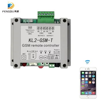 GSM fjernbetjening relæ controller skifte access controller med 2 relæ output-en NTC-temperatur-sensor
