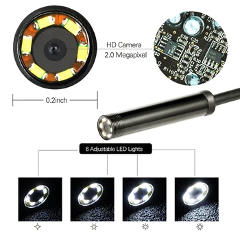 720P 8MM OTG Android-inspektionskamera 1M Video Endoskop Endoskop Kamera Inspektion Windows USB Endoskop til Bil