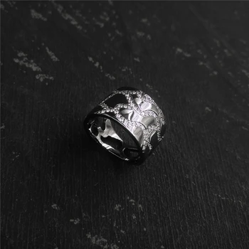 MEIJI Nye S925 Sterling Sølv, Kaki Pin-Ring Index Finger Ring Camouflage Sort Høj Kvalitet Par Ring Luksus Monaco Smykker