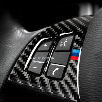 For BMW x5 e70 2008-13 ombygget interior carbon fiber rat, multifunktions-knappen dekorativ ramme mærkat