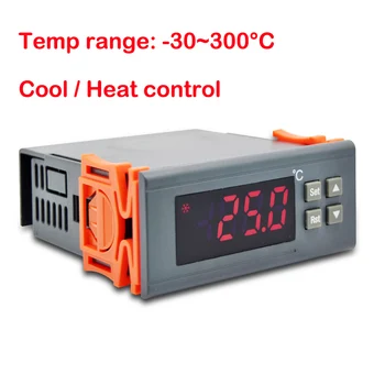 -30~300 grad varmelegeme temperatur kontrol med 250v 10A Relæ-udgang