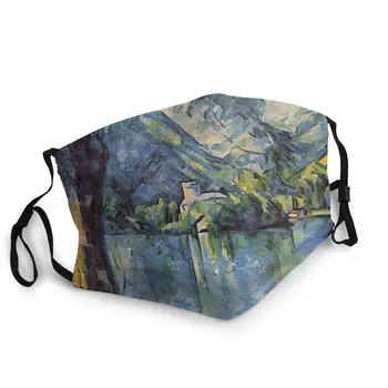 Paul Cézanne Annecy-Søen Ikke Disponibel Trykt Munden Ansigt Maske Anti Vind Kolde Bevis Polyester Beskyttelse Dækning Af Respirator