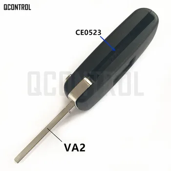 QCONTROL Fjernbetjening Folde Nøglen til CITROEN C5 C4 C3 C2 Berlingo Picasso Bil Nøgle Kæde 433MHz (CE0523 SPØRGE/FSK, 3 Knapper, VA2)