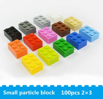 100pcs byggesten 2×3 mursten dele der er Kompatible med kendte mærke af eksponeringsscenarier for Tidlig uddannelse legetøj for børn