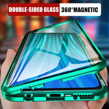 For Huawei P40 P20-P30 Lite Mate 30 20 X Pro 360 Magnetisk Metal Tilfælde Nova 7 6 SE 5i Pro 5 4 3i Dobbelt Hærdet Glas Cover Coque
