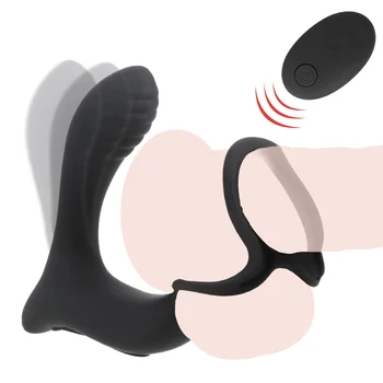 IKOKY Mandlige Prostata Massage Vibrator Prostata Stimulator Butt Plug Silikone sexlegetøj Til Mænd Anal Plug Forsinke Ejakulation