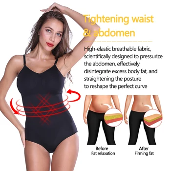 Kvinder Seamless Body Shapewear Full Body Shaper Talje Træner Maven Tilnærmede Tummy Control Slankekur Jakke Kortere Corset